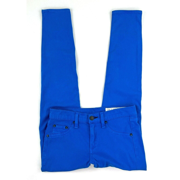 Rag and Bone for Intermix Womens Capri Stretch Skinny Jeans Liza Blue 26 x 26.5 - Picture 5 of 9
